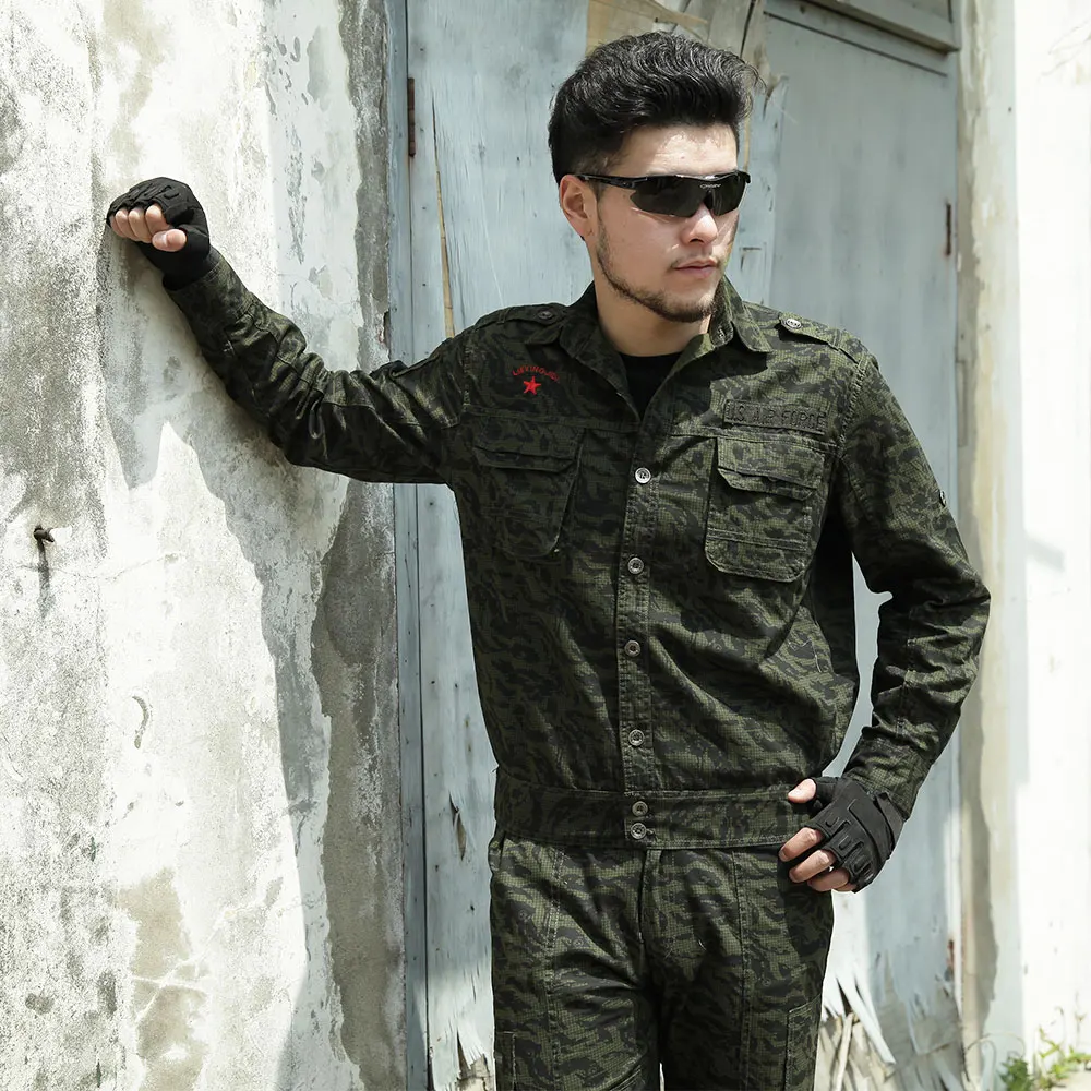 Outdoor Men's Camouflage Suit Hunting Tactical Clothing Outfit Army Military Live CS Camping Combat Uniform Clothes Jacket+pants Outdoor Men's Camouflage Suit Hunting Tactical Clothing Outfit Army Military Live CS Camping Combat Uniform Clothes Jacket+pants