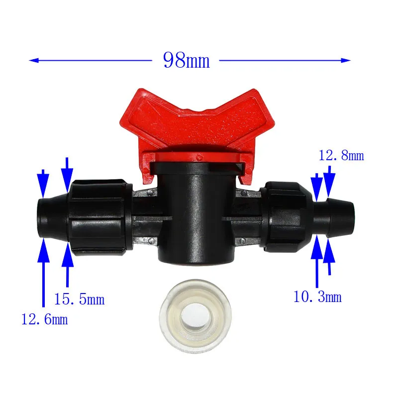 Wxrwxy капельная лента оросительный клапан оросительный водяной клапан садовые краны 16 мм колючий соединитель винт 2 шт