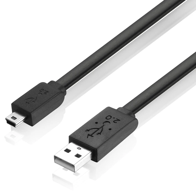 Bochara 5 м 16FT Плоский Мини 5P кабель USB2.0 Тип A штекер для мини 5P штекер для MP3 MP4 5Pin Чистый медный сердечник