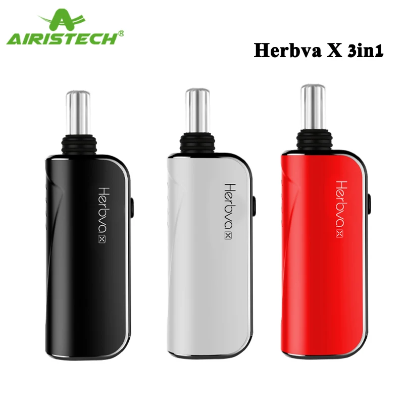 

Original Airistech Herbva X Dry Herb Vaporizer Kit 3 in 1 dry herb Wax Thick oil Vaporizer 1000mah Battery Electronic Cigarette