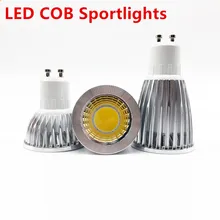 Супер яркая лампа GU10 с регулируемой яркостью, теплый/белый 85-265 в 6 Вт 9 Вт 12 Вт gu10 COB светодиодный светильник GU10/E27/E14 Светодиодный прожектор