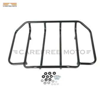 

Black Motorcycle King Chopped Razor Tour Pak Top Rail Luggage Rack case for Harley Touring Road King 1984-2017