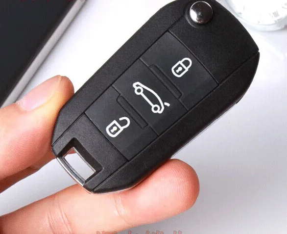 3 Button 508 Style Modified Flip  Remote Key Shell  For Citroen Triumph Sega C5 (HU83  Blade with Groove)  (2)