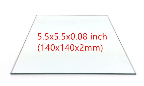 

UP taier Afinia BOROSILICATE GLASS PLATFORM for DIY 3D printer 3 pack FOR AFINIA AND UP 3D PRINTERS 5.5x5.5x0.08" (140 x 140mm)