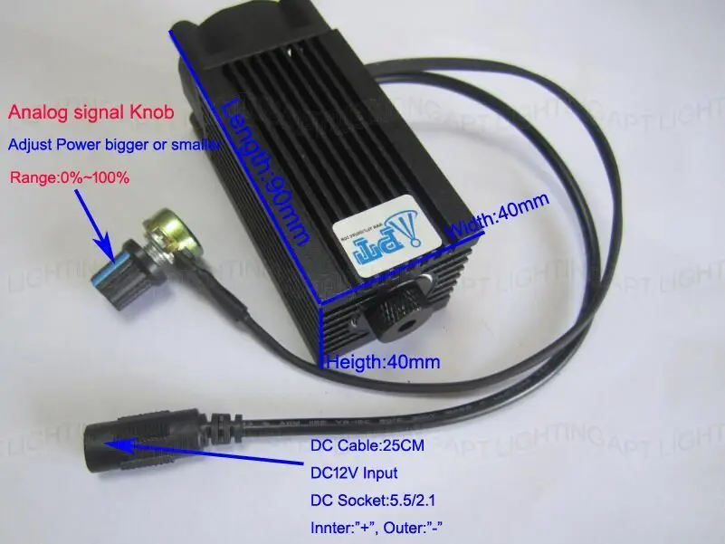 DIY CNC 5000 МВт/5 Вт 450нм Фокусируемый синий лазерный модуль Диодная лазерная резка гравировка резьба машина Регулировка мощности аналоговый сигнал
