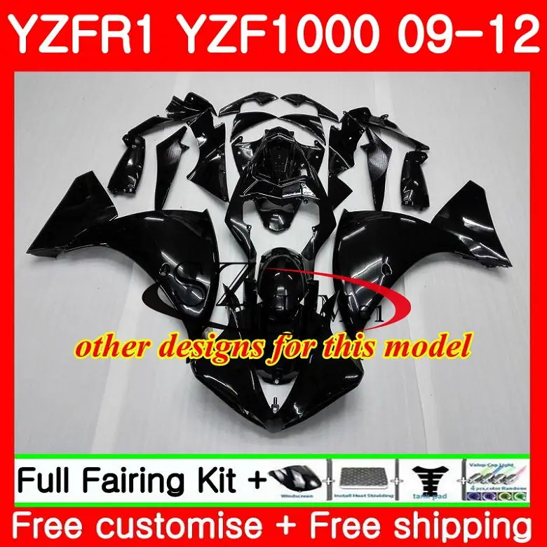 Комбинезоны для YAMAHA YZF1000 YZFR1 09, 10, 11, 12, YZF-1000 77SH19 YZF-R1 YZF 1000 R 1 топовое Покрытие матовый blk YZF R1 2009 2010 2011 2012 обтекатели