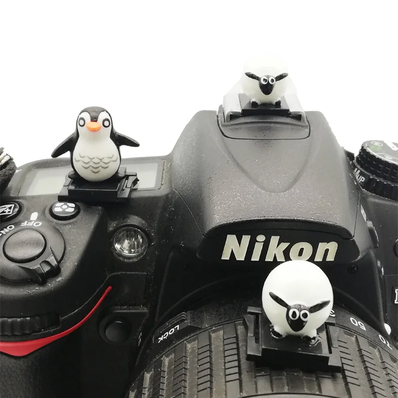 3D мультфильм камера Фонарик Горячий башмак чехол для Canon Nikon Fujifilm Samsung Panasonic Leica