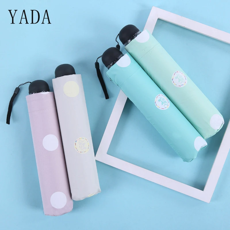 YADA Design Cartoon Dot Elephant Umbrellas Folding Rainy Children Umbrella For Women Girls Boys UV Lovely Animal Umbrella YD146