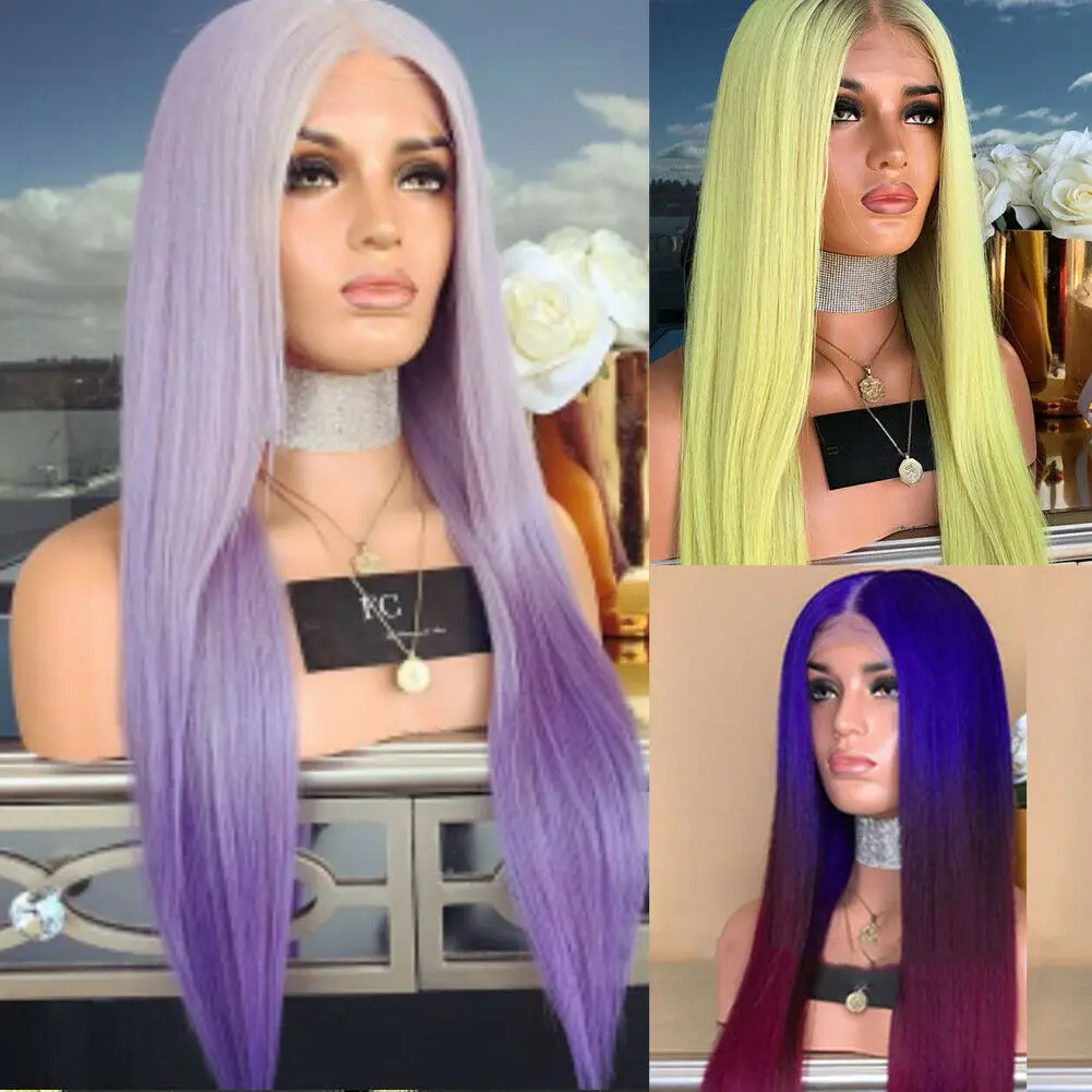 

70CM Fashion Women Anime Long Straight Synthetic Hair Party Cosplay Full Wig