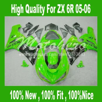 

ABSNINJA ZX 6R 05 fairing FOR KAWASAKI ZX 6R 636 2005 2006 ZX-6R 05 06 ZX6R ZX 6R 05 06 ABS motorcycle fairing kits green black