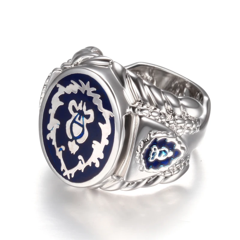 WOW Ring Plated Alliance Ring for Game Fans Boyfriend Students