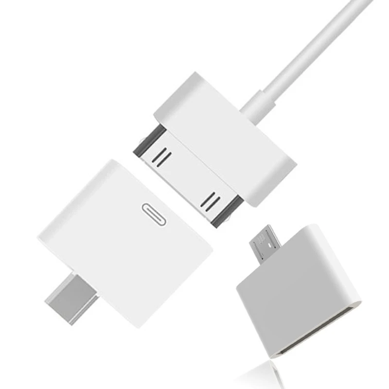 

30 Pin To Micro USB V8 Cable Female To Male Charger Adapter for IPhone 3G 4S 4 Samsung Galaxy S2 S3 S4 Note2 HTC Sony Smartphone