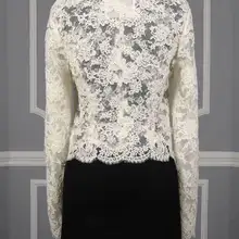 v-образным вырезом Свадебные Куртки Болеро для свадьбы топ с длинными рукавами и Для женщин леди формальные обертывания изготовление размеров под заказ размеры S, M, l пиджак XL