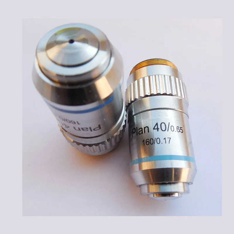 With Spring 40X / 0.65 Plan Achromatic Microscope Objective Lens Biological Microscope accessory  DIN160/0.17 Free Shipping