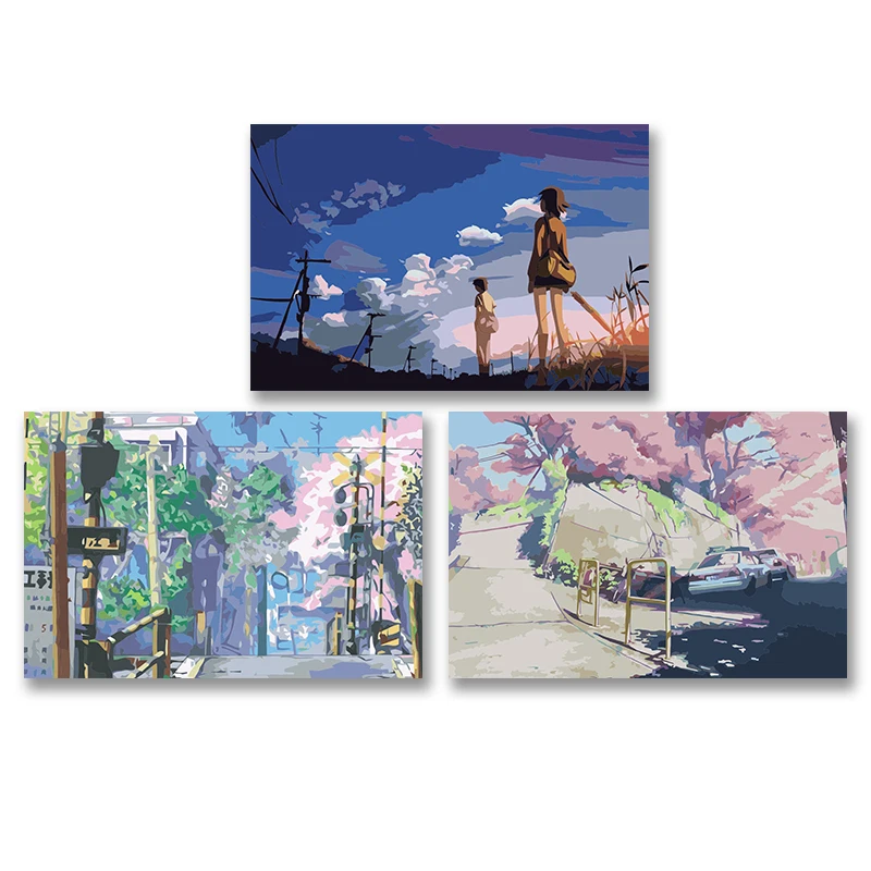 DIY-colorings-pictures-by-numbers-with-colors-5-Centimeters-per-Second-Xinhaicheng-picture-drawing-painting-by