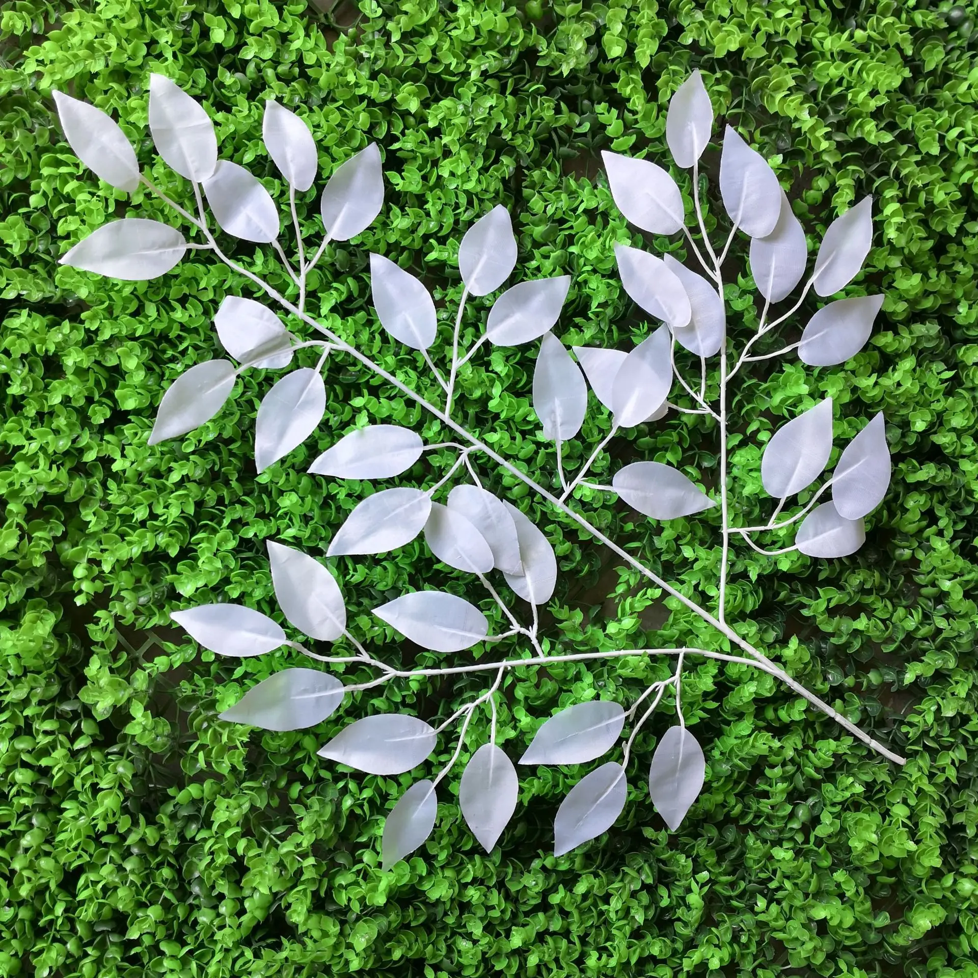 24Pcs Silk Artificial Leaves Plant Palm Tree Leaf For Wedding Party Home Decor