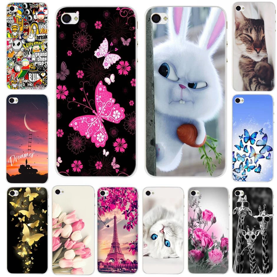الأزياء رسمت حالة لتفاح iphone 4s 4 حالة غطاء لطيف الكرتون سيليكون الغطاء الخلفي ل iphone 4s 4 S 5 SE 6 S الهاتف حقيبة حالة