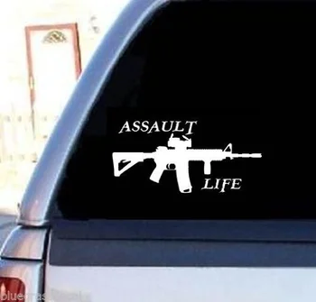 

Assault Life Booter Ak47 M16 M4 Decal Sticker for Van Window Wall Laptop Salt
