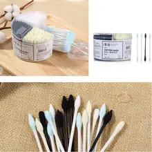 Голова ватный тампон Yfashion Женский 500 шт двойной Макияж ватные бутоны микрокисти для макияжа нос Чистка ушей инструмент