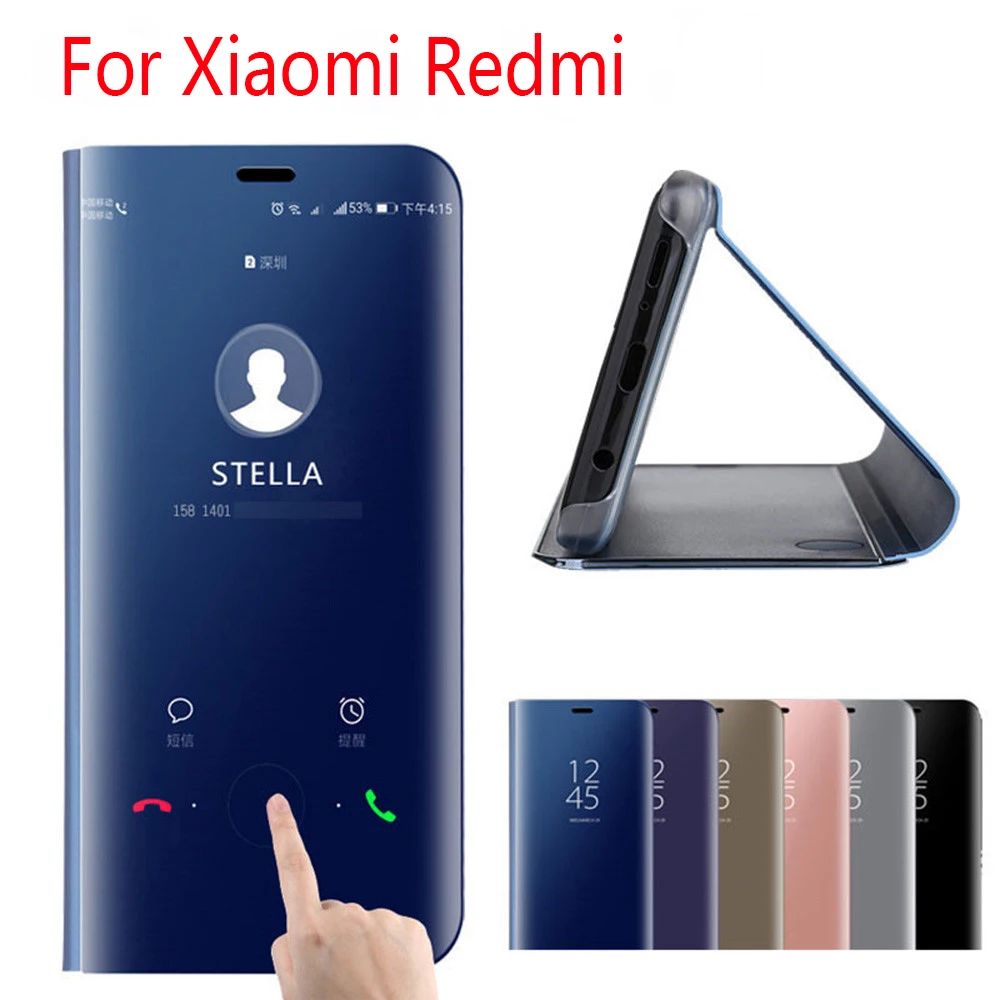 

Mirror Flip Cases For Xiaomi Redmi Note 7 5 6A 6 Pro 4X Mi 8 9 A1 A2 Lite Pocophone F1 Fundas Cover on Redmi Note 7 5 6 Pro Case
