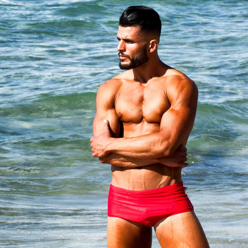 Taddlee Brand Men's Swimwear Swimsuits Swim Boxer Briefs Solid Color Sexy Men Swimming Surfing Board Shorts Gay Basic Brazilian