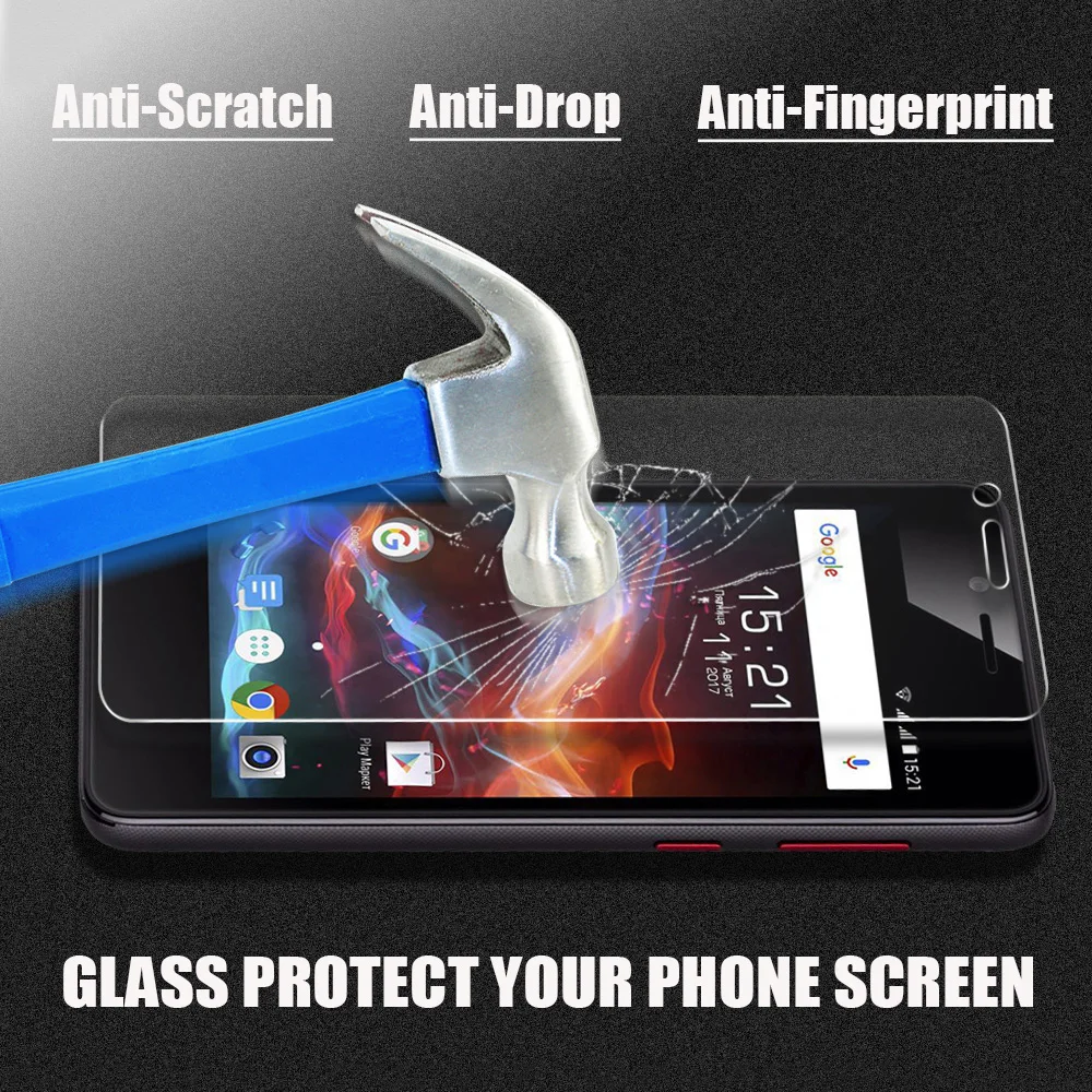 KOC3482_01_Tempered Glass Clear LCD Film Screem Protector For Fly FS458