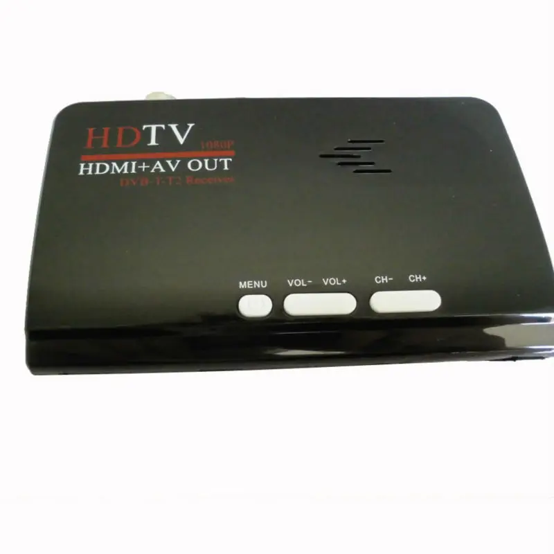 Цифровой наземный HDMI DVB T T2 протокол ТВ коробка HDMI AV CVBS внешний ТВ-тюнер приемник с пультом дистанционного управления для ЖК-монитора