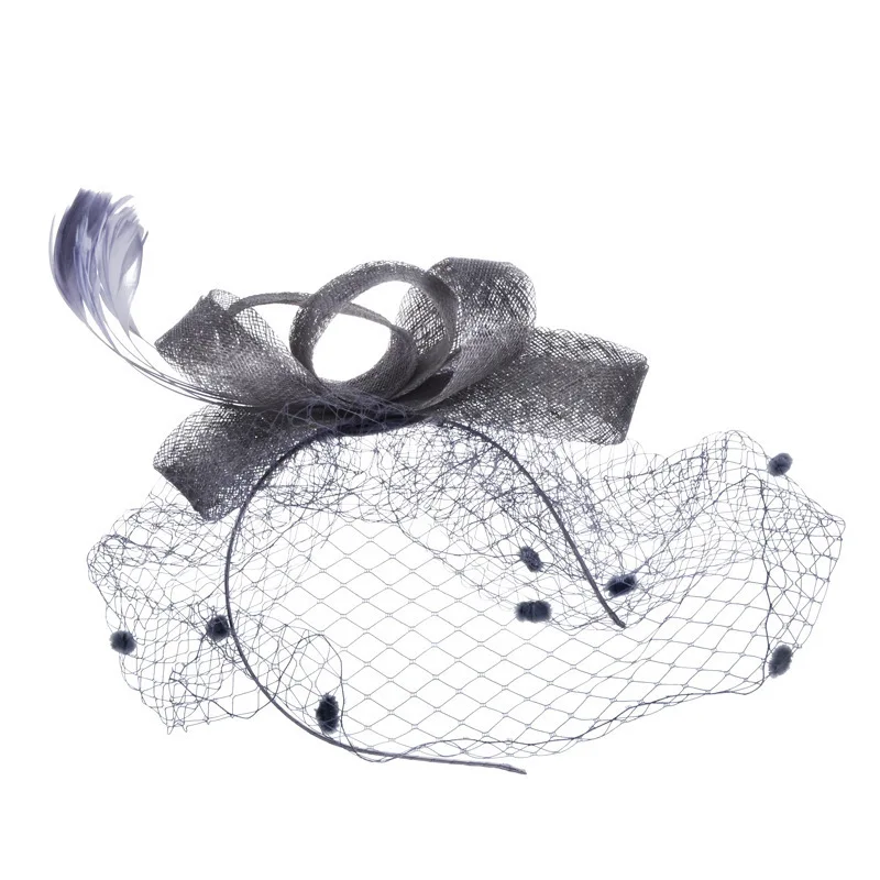 Винтажная Женская шерстяная фетровая Клубная Кепка для невесты, повязка для волос, повязка на голову, аксессуары для волос