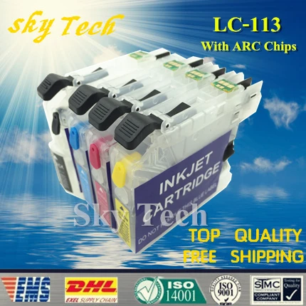 

4PK Empty Refillable Cartridge suit for Brother LC113 , LC-113 Suit for Brother MFC-J4510N DCP-J4210N ,With ARC chips