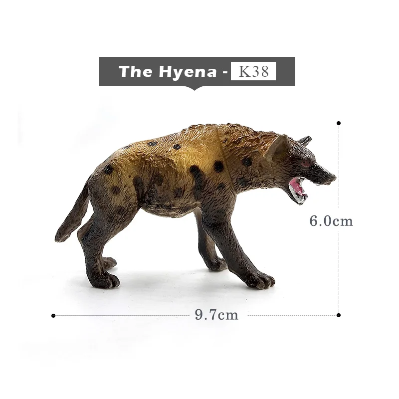 Шимпанзе Тигр Лев Черный Леопард медведь волк панда гиена Модель Животного Фигурка домашний декор Фея Украшения Сада аксессуары - Цвет: Hyena