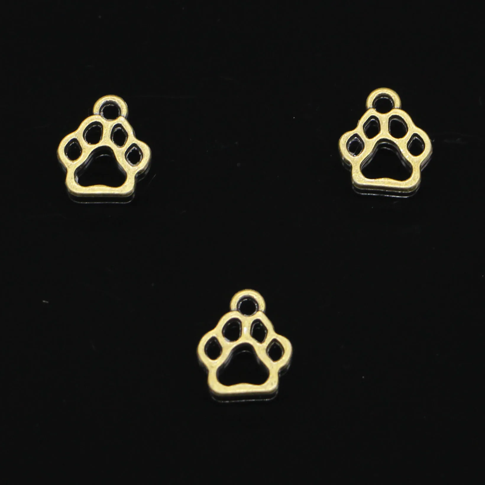200 pcs Antique Bronze Plated dog paw Charms for Jewelry Making DIY Handmade Pendants 13*11mm | Украшения и аксессуары