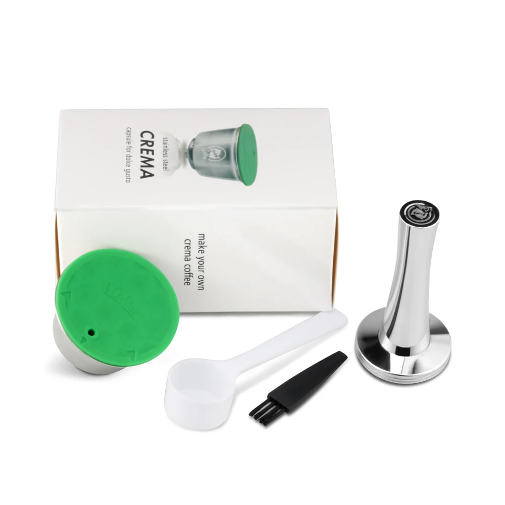 

Stainless Metal Rusable Dolce Gusto fit for Nescafe with Filter uesed 200 time Coffee Ground Tamper Coffee Spoon Clipdummy