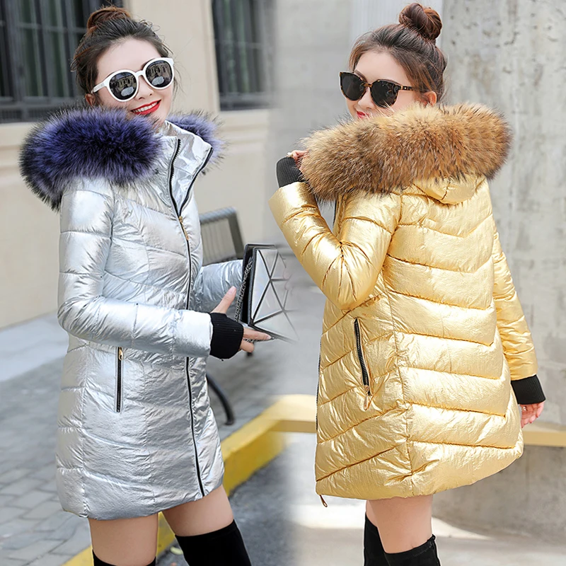

jackets woman winter coat 2019 big Fur collar parkas women winter jackets women Slim Hooded keep Warm short coat female autumn