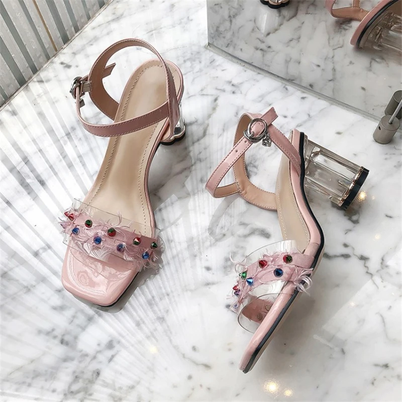 MSSTOR Rivet Transparent Sandals Plus Size Mixed Colors Party Strange Style Woman Sandals 2019 Summer Peep Toe Ladies Sandals MSSTOR Rivet Transparent Sandals Plus Size Mixed Colors Party Strange Style Woman Sandals 2019 Summer Peep Toe Ladies Sandals
