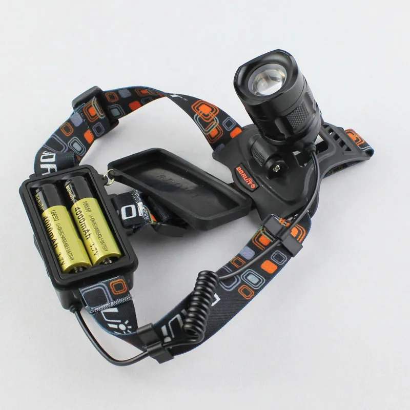 

BORUIT RJ-2157 CREE XM-L2 1200 Lumens 5-Mode USB Rechargeable Zooming LED Headlamp+2x18650+1xCharger+1x USB Cable