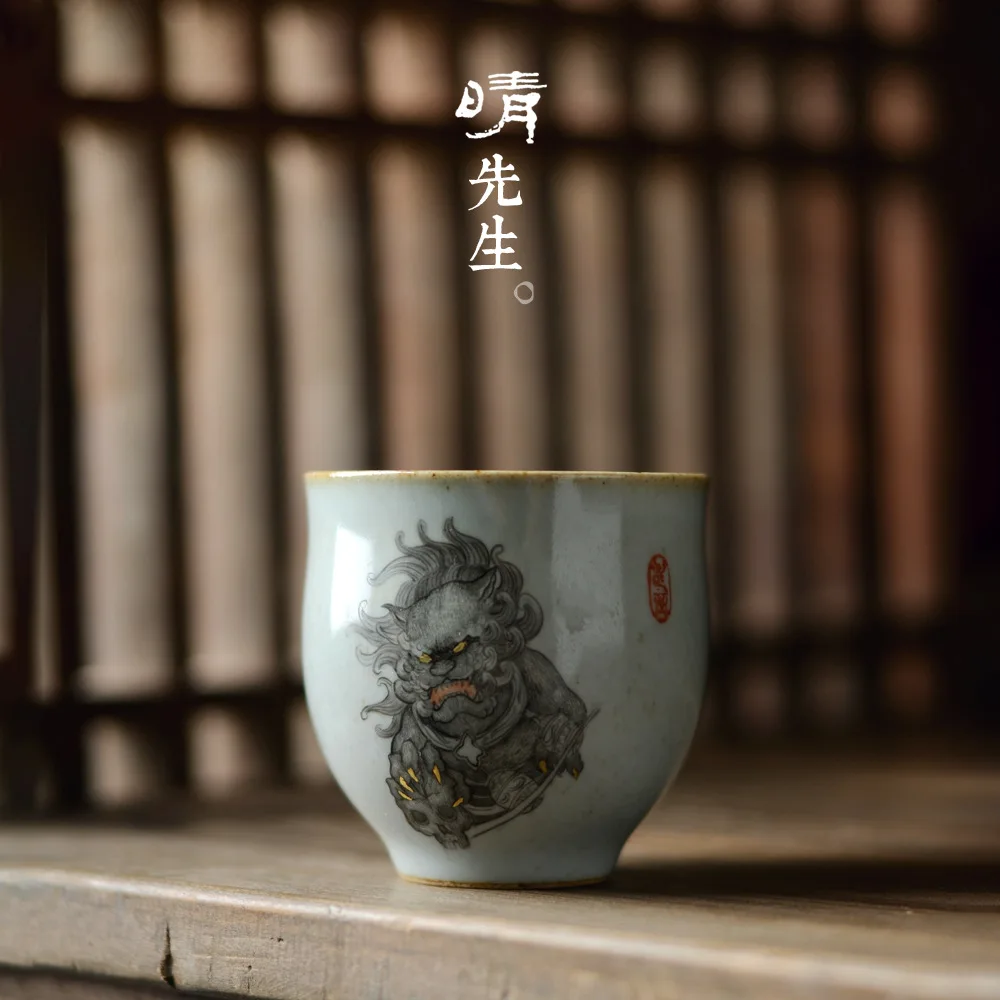 Jingdezhen ручная роспись настоящего золотого дома во избежание опасности Одиночная