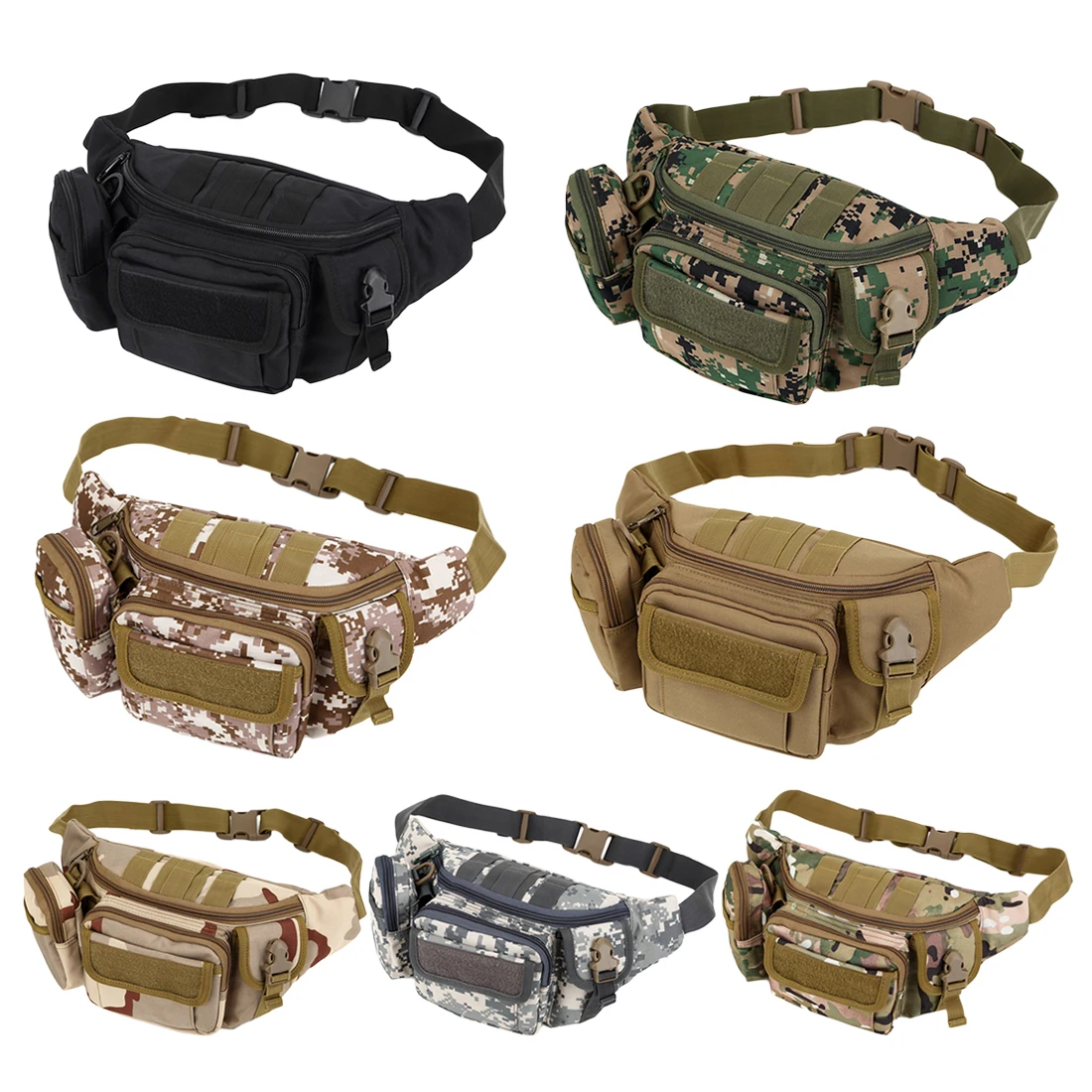 High Quality Waterproof Waist Fanny Pack Tactical Molle Bag Hiking
