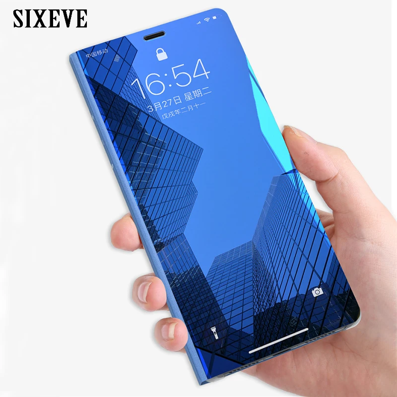Умный зеркальный чехол SIXEVE для iPhone X XS MAX XR прозрачный 6 s 7 8 Plus силиконовый