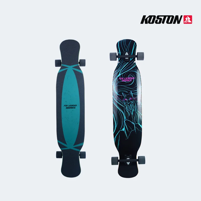 Goedkoop Koston Professionele Lange Board Deck Voltooit Skateboard 44.88 Inch Bamboe amp; Canadese Maple Gemengde Materialen Skateboard LB024 1
