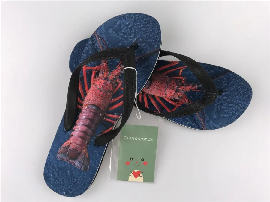 ELVISWORDS/мужские тапочки с 3D фруктовым принтом; модные Вьетнамки для подростков; мужские летние сандалии; пляжные шлепанцы; повседневная обувь; Moda Praia