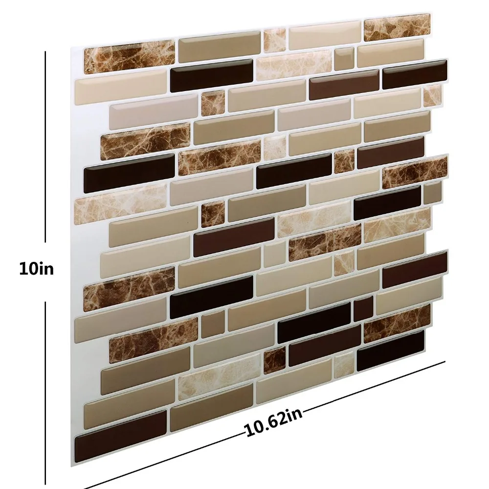 Vividtiles Mix коричневая текстура мраморного камня легко DIY самоклеящиеся виниловые