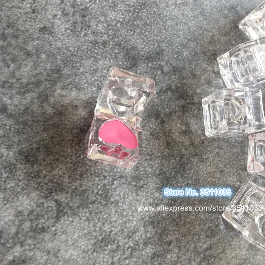 1G прозрачный мини пустой губной помады Jar Контейнер для косметики пластиковые