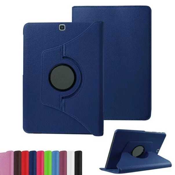 

Flexible Ultra Thin Flip Leather 360 Rotating Cases for samsung galaxy Tab S2 9.7 T815 T810  tablets+screen film