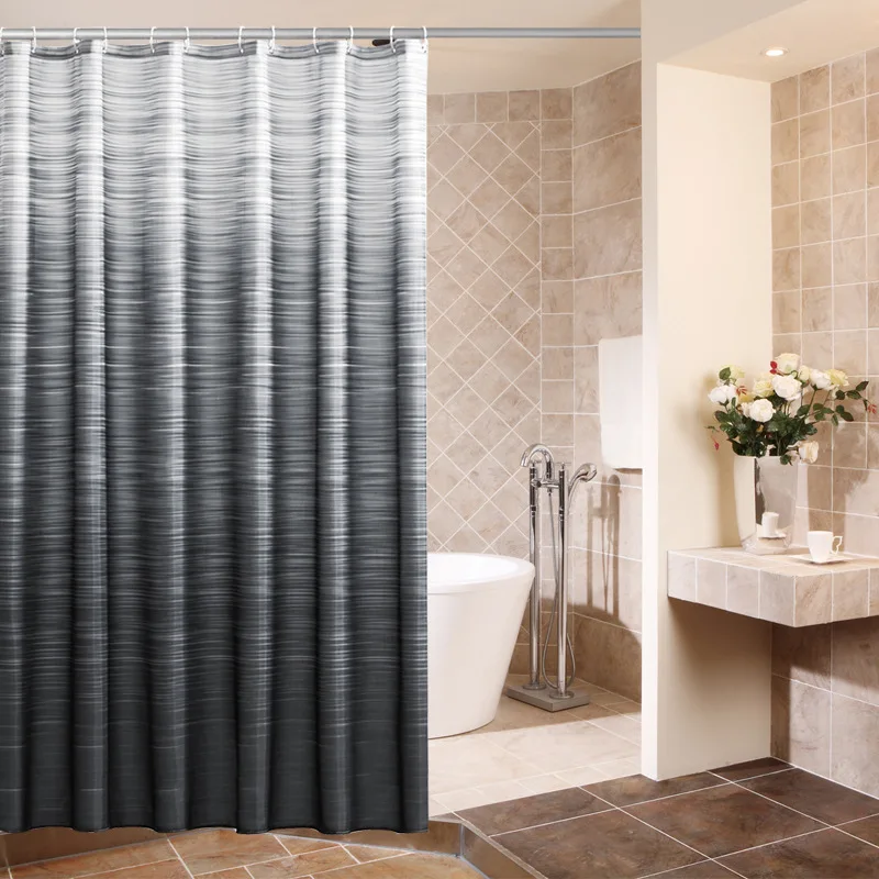 Bathroom shower curtain waterproof Thicken Mildewproof color gradual