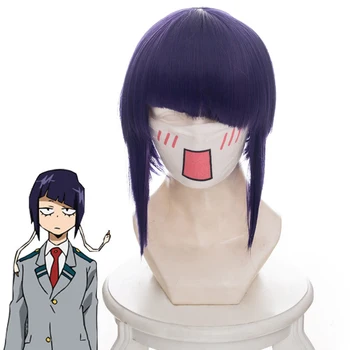 

Boku No Hero Academia Kyoka Jiro Cosplay Wig 35cm Short Straight Synthetic Hair for Women Anime Costume Party Wig Purple