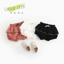 Летние шаровары для маленьких девочек, однотонные дизайнерские Свободные Штаны для маленьких девочек, летняя одежда для девочек, брюки для маленьких девочек