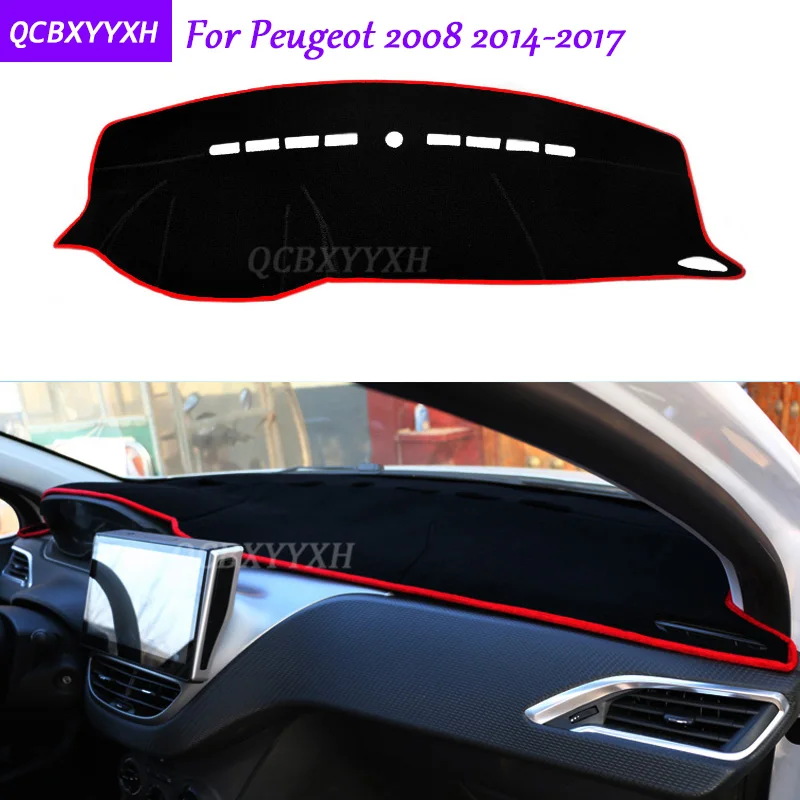 For Peugeot 2008 2014 2017 Dashboard Mat Protective Interior