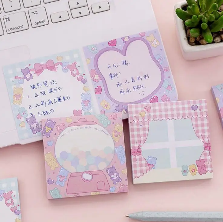 

Cute Cherry Blossoms Sticky Notes Sticker Kawaii Memo Pads Stickers Bookmarks Notes Message Office School Supplies Stationery