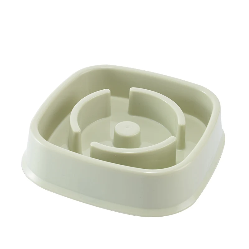

Pink Blue Green Plastic Pet Feeder Anti Choke Dog Bowl Puppy Cat Slow Down Eatting Feeder Healthy Diet Dish
