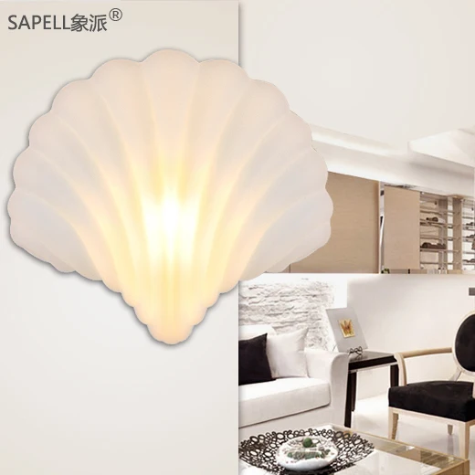 Стекло Shell настенный светильник белый корпус s Бра Творческий Настенные